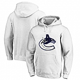 Men's Customized Vancouver Canucks White All Stitched Pullover Hoodie,baseball caps,new era cap wholesale,wholesale hats